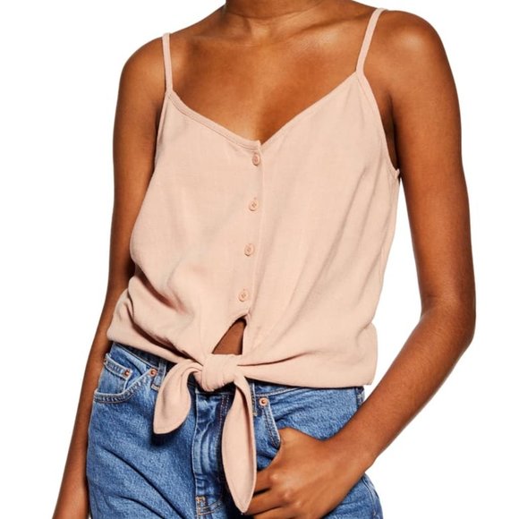 Topshop Tops - Topshop Polly Tie Front Camisol Top Size 10 NWT